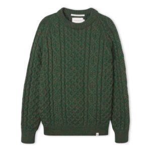 hudson aran jumper moss