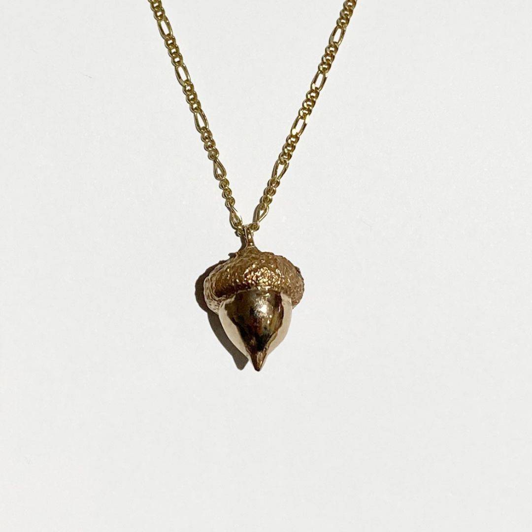 issy bronze acorn necklace