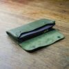 Olive Green Italian Leather Purse - Image 2
