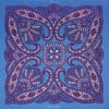 Kaleidoscope Silk Pocket Square - Blue, Burgundy & Cream - Image 2