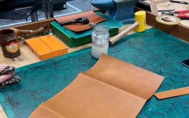 leather bag making