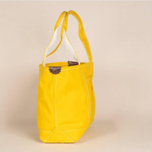 Medium yellow canvas tote made in UK sailing bag
