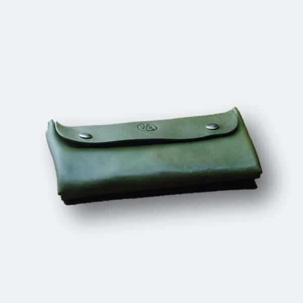 Olive green hotsell leather purse