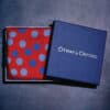 Planetarium Silk Pocket Square - Red & Blue - Image 4