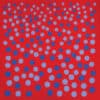 Planetarium Silk Pocket Square - Red & Blue - Image 2