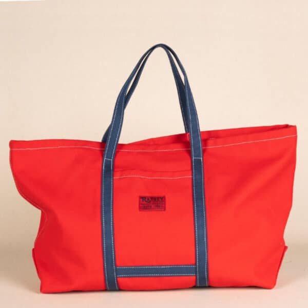 made in Uk red beach bag ratsey and lapthorn