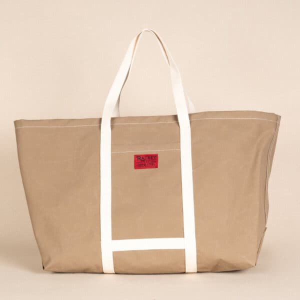 Ratsey and lapthorn sand beach bag canvas tote bag in beige made in Uk