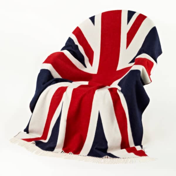 union jack throw bronte by moon anraham moon throw made in Britain