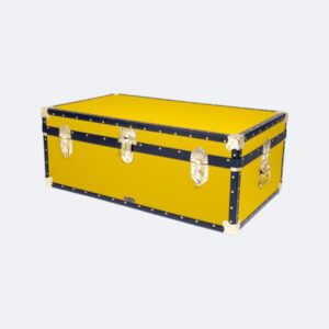 yellow steamer trunk